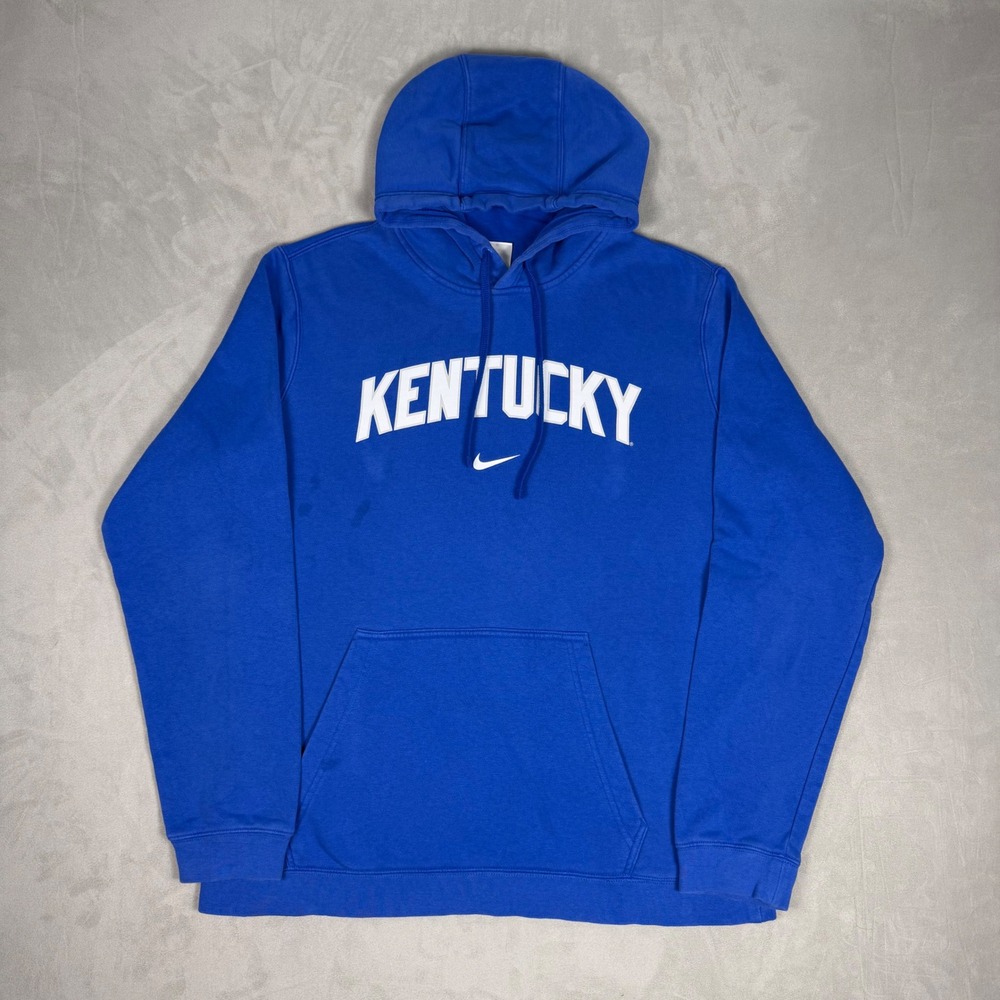 Y2K Mens Nike Kentucky Wildcats Collegiate Swoosh Hoodie Blue Large